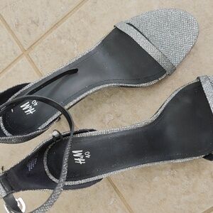 Never worn silver sandals